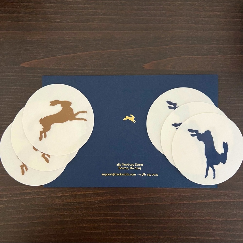 *SOLD* 6 New Tracksmith stickers + Envelope